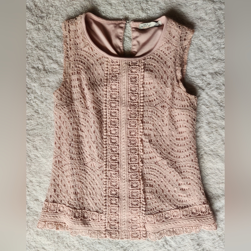 DEX Soft Pink Lace Top
